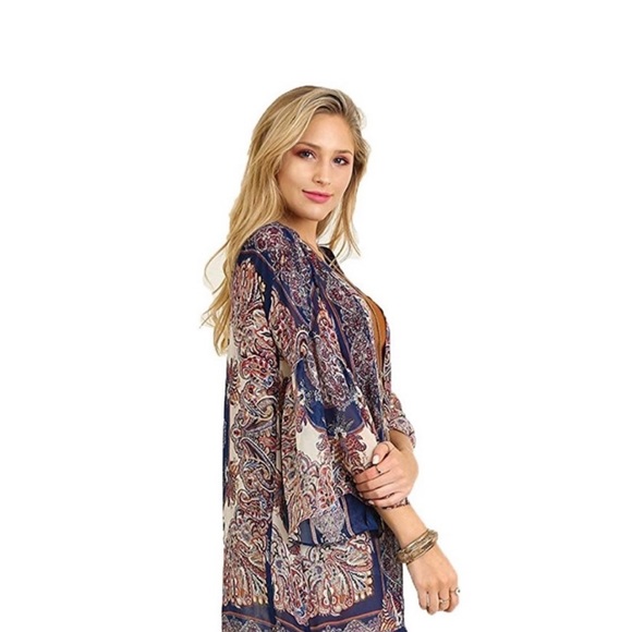Umgee boho printed kimono - Picture 4 of 5